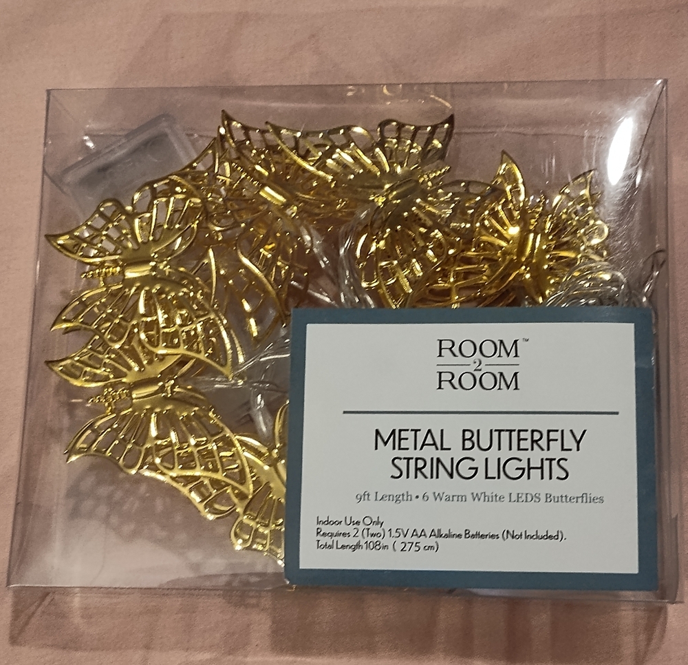 NEW!! ROOM 2 ROOM Metal Butterfly String Lights